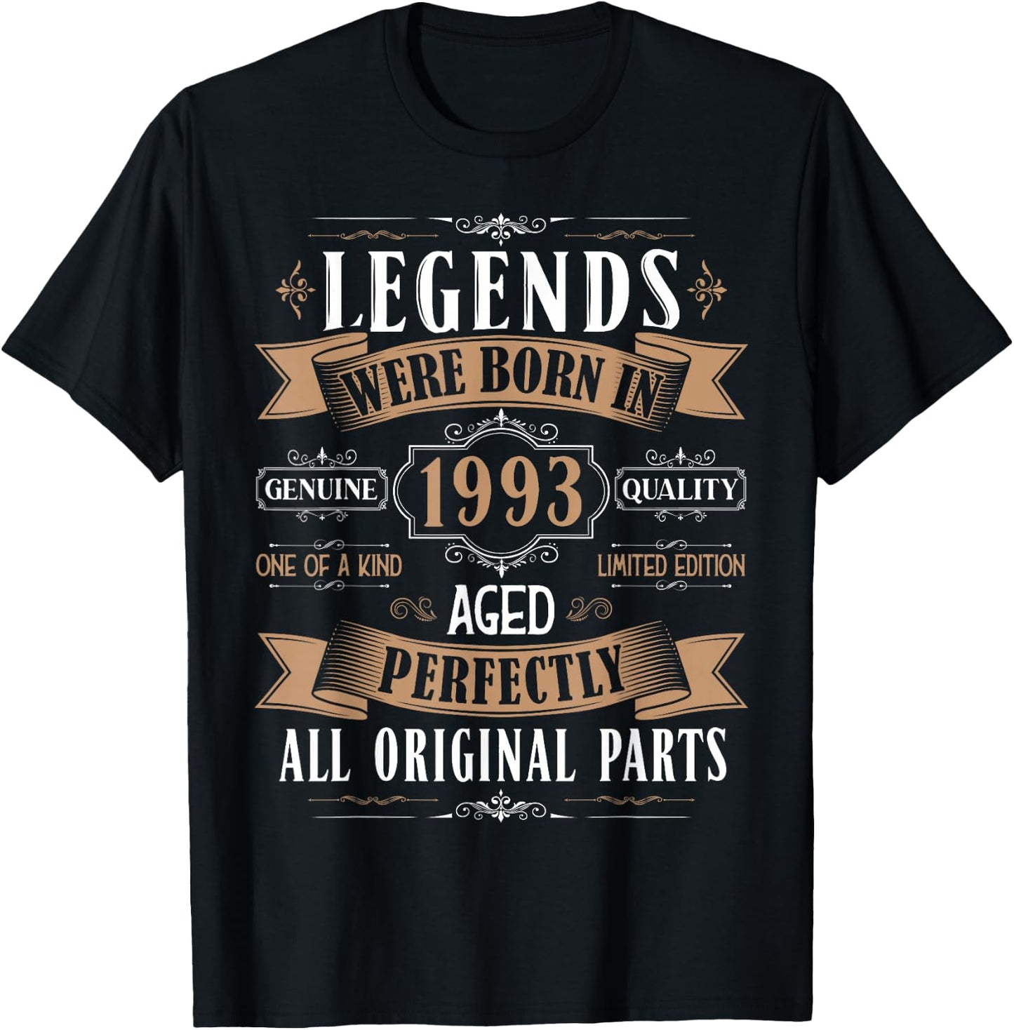 Legends Born in 1993 32nd Birthday 32 Years Old Bday Men T-Shirt - T-Shirt | Black
