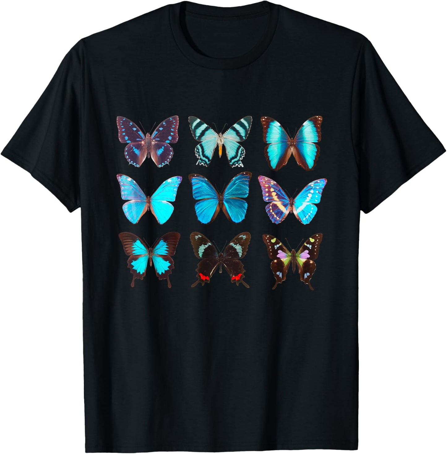 Butterfly Lover Colorful Butterflies Entomologist Science T-Shirt - T-Shirt | Black