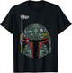 Star Wars Boba Fett Silhouette Helmet Fill Graphic T-Shirt - T-Shirt | Black