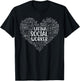 Funny Latina Social Worker Heart Cute Work Love Hispanic T-Shirt - T-Shirt | Black