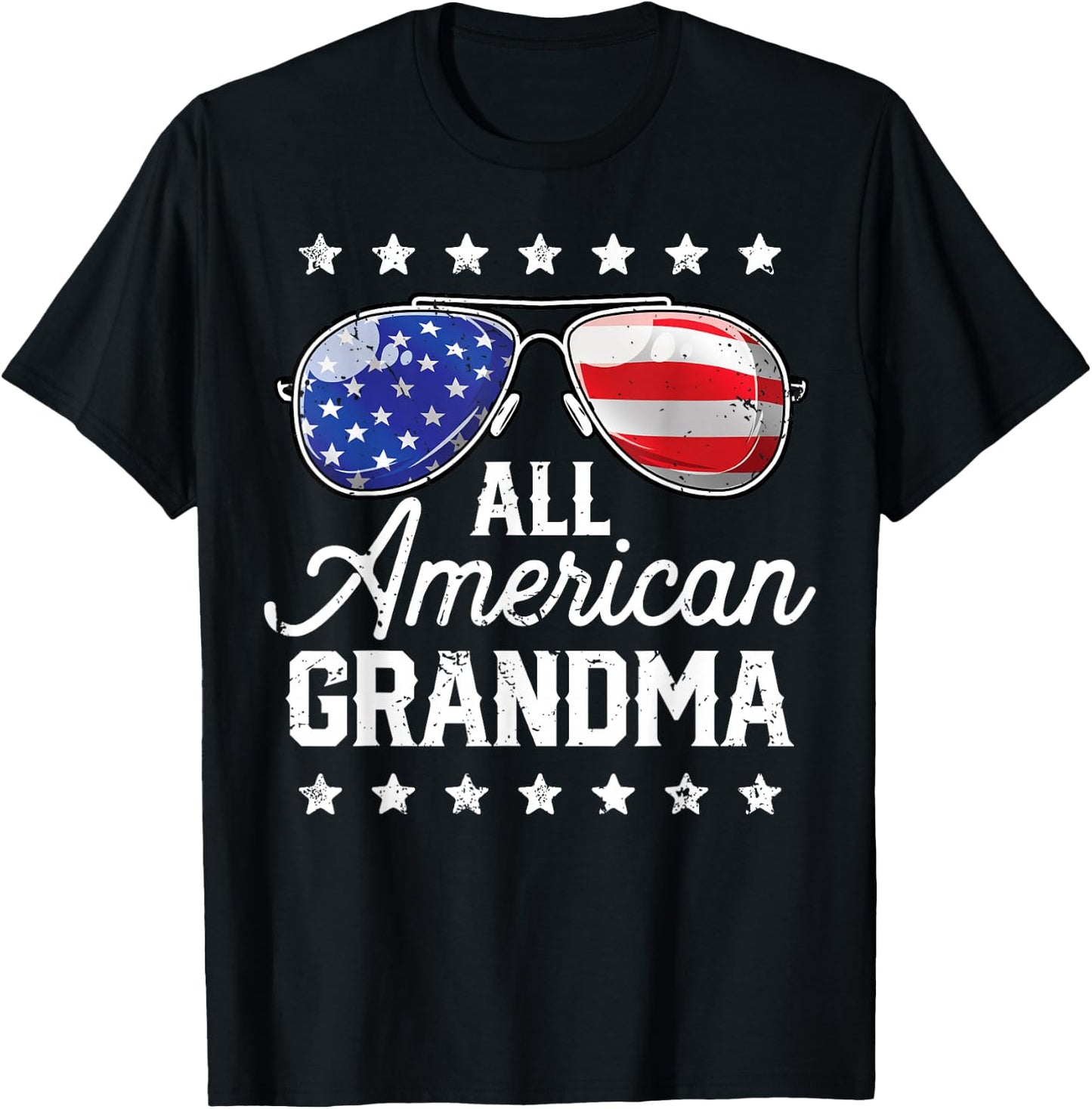 All American Grandma 4th of July Family Matching Sunglasses T-Shirt - T-Shirt | Black