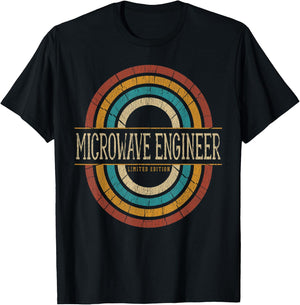 Microwave Engineer Vintage Retro T-Shirt - T-Shirt | Black
