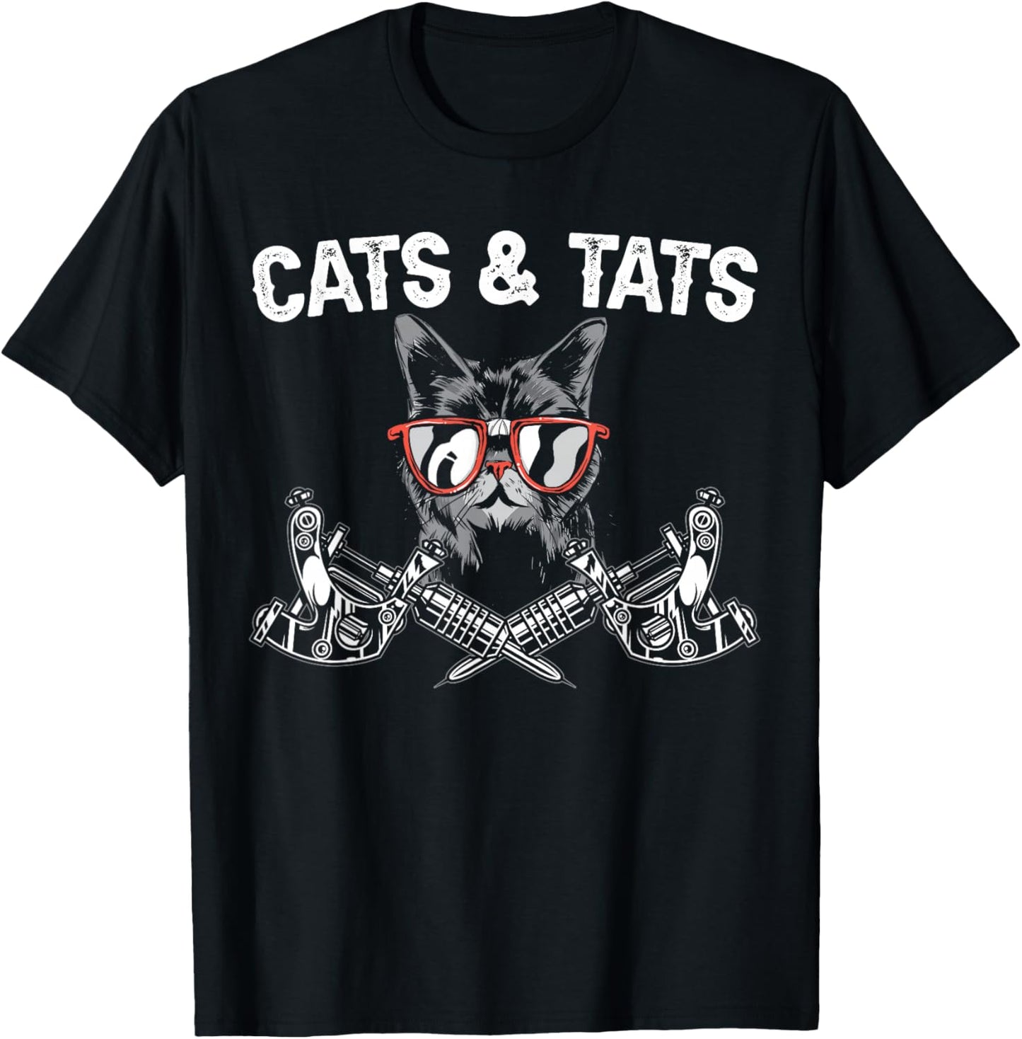 Cats and Tats Inking Tattoo Lover Tattooing Kitty Owner Small T-Shirt - T-Shirt | Black
