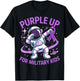 Purple Up for Military Kids Military Child Month Astronaut T-Shirt - T-Shirt | Black