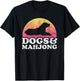 Dogs and Mahjong Men's or Women's Dog T-Shirt - T-Shirt | Black