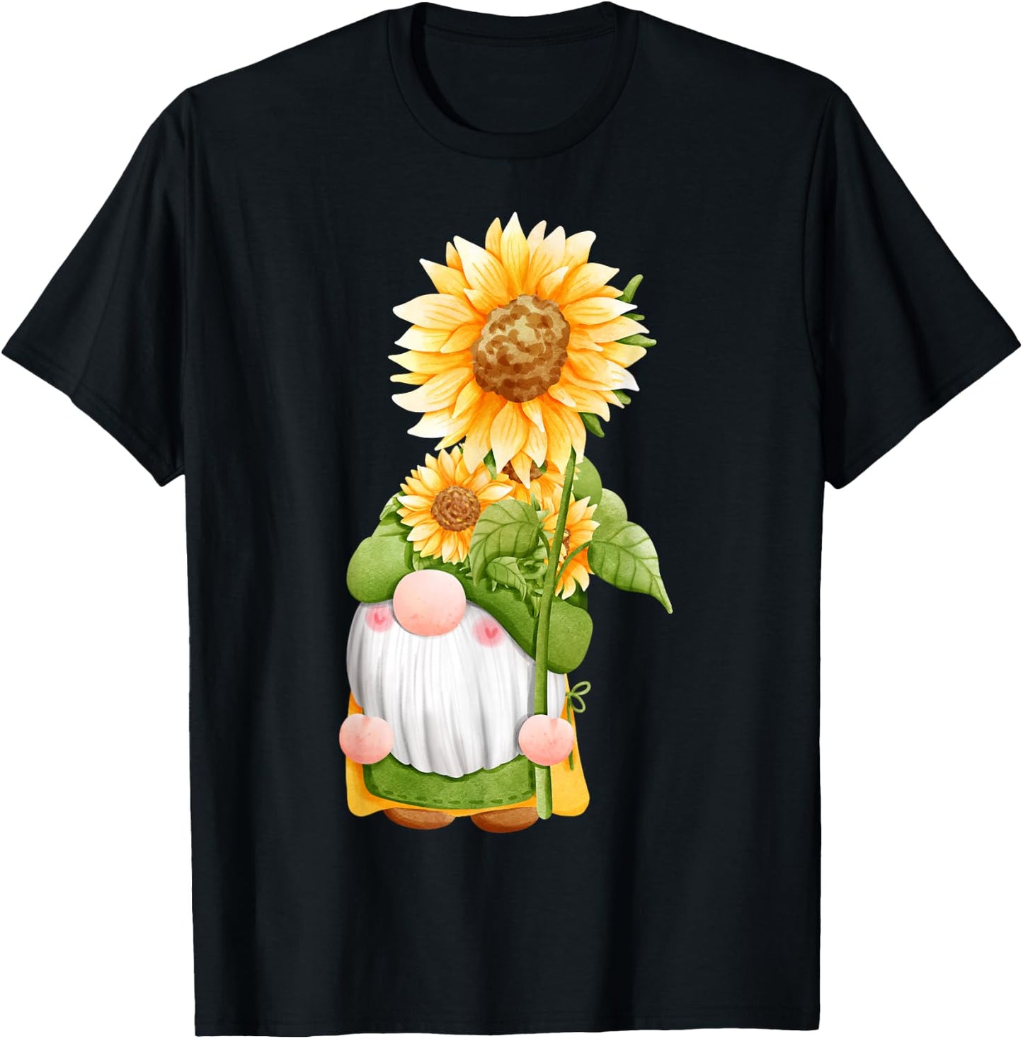 Summer Fall Sunflower Gnome Women's T-Shirt - T-Shirt | Black