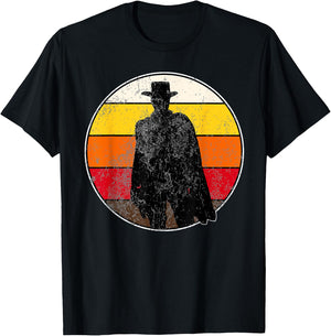 Retro Vintage Cowboy Outlaw Western T-Shirt - T-Shirt | Black