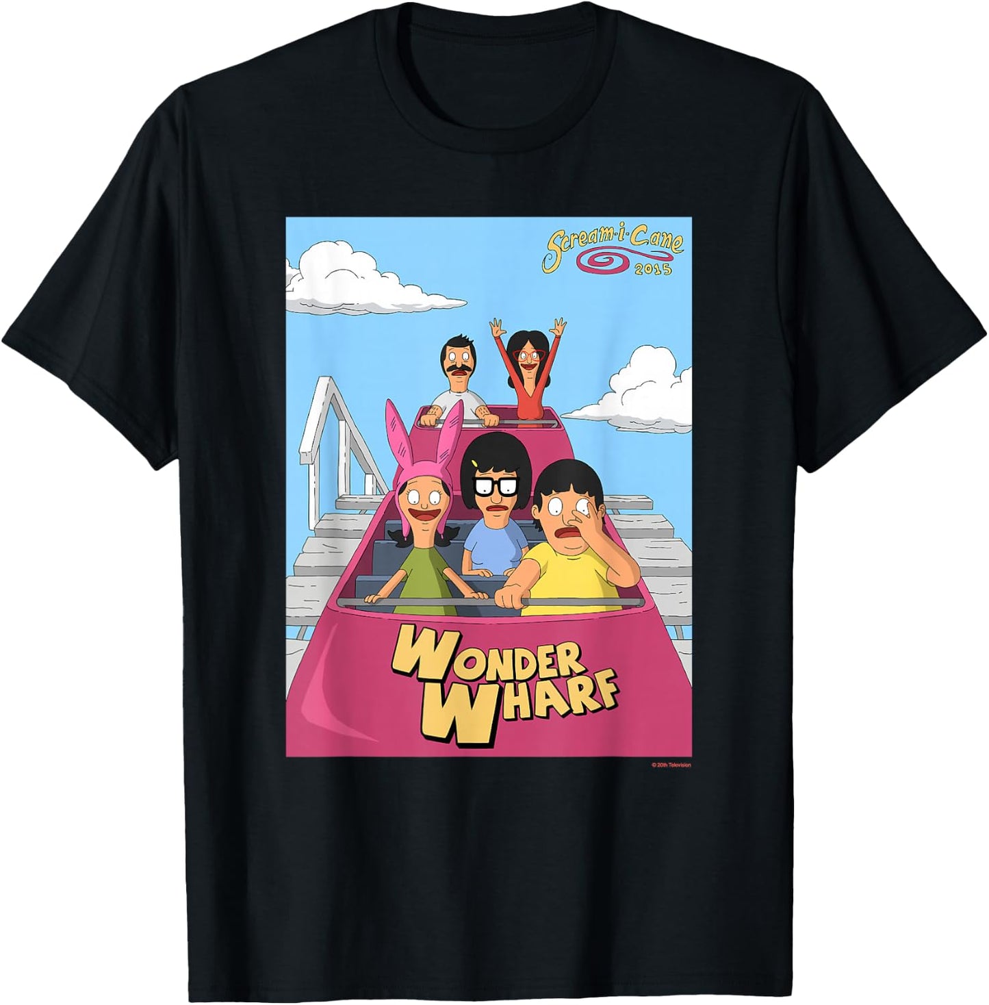 The Bob's Burgers Movie Wonder Wharf Roller Coaster T-Shirt - T-Shirt | Black