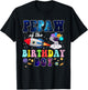 PePaw Of The Birthday Astronaut Boy Space Theme T-Shirt - T-Shirt | Black
