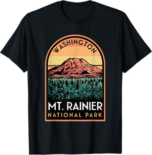 Mount Rainier National Park T-Shirt - T-Shirt | Black