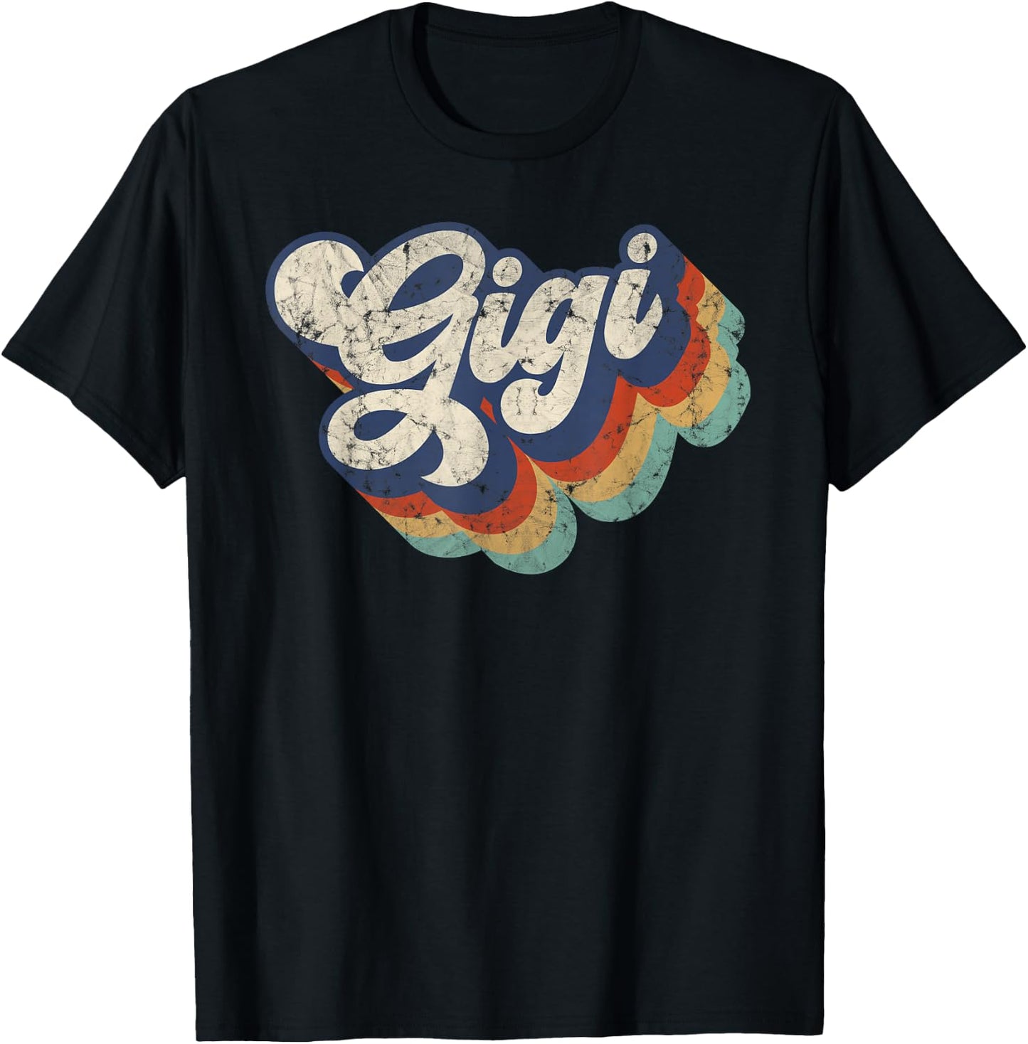 Retro Cute Gigi for Grandma Best Gigi Ever Mother's Day Small T-Shirt - T-Shirt | Black