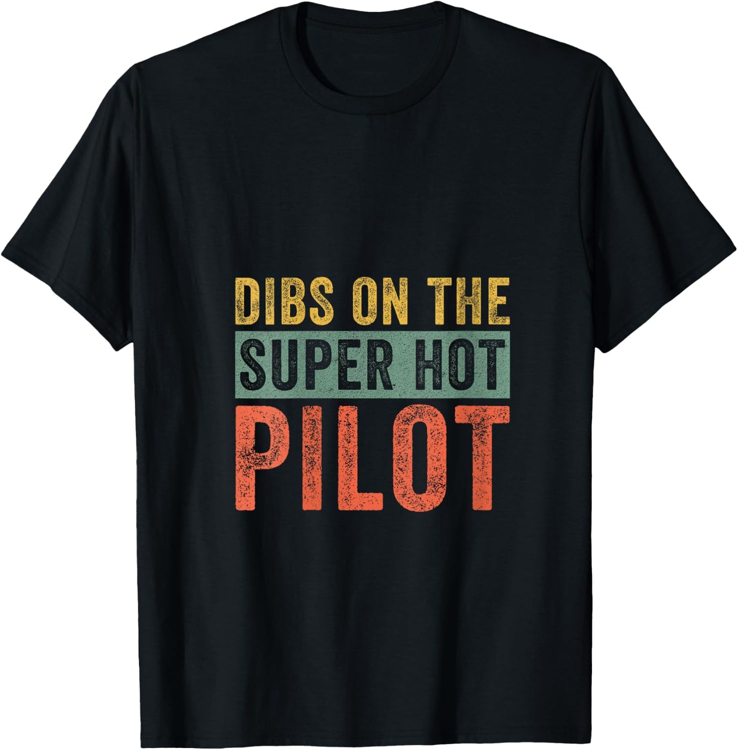 Dibs on The Super Hot Pilot Funny Wife Girlfriend V-Neck T-Shirt - T-Shirt | Black