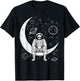 Halloween Skeleton Astronaut Fun Costume Men Women Kids Boys T-Shirt - T-Shirt | Black