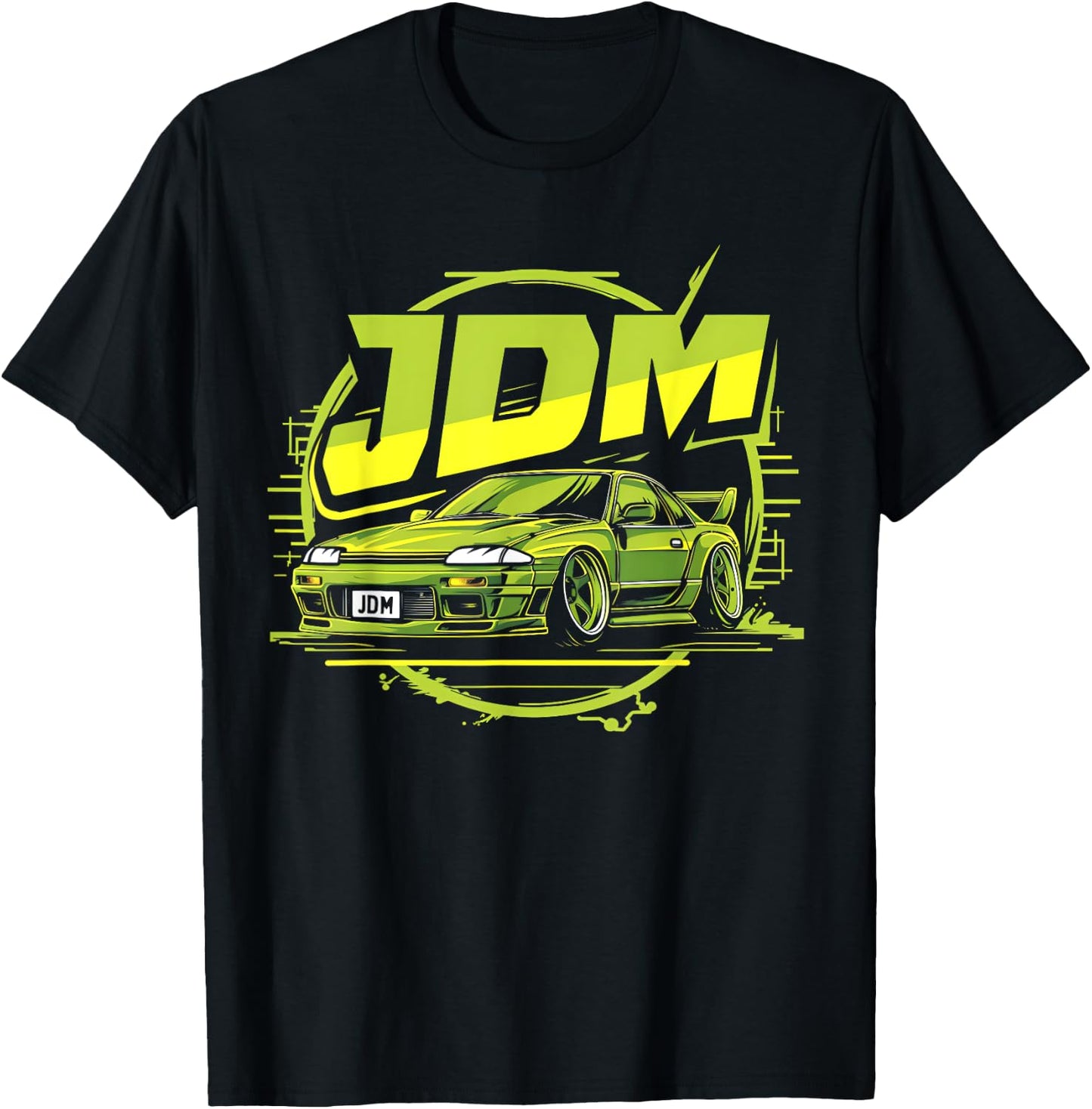 JDM Drift Car Shirt Sunset Japanese Tuning Car T-Shirt - T-Shirt | Black