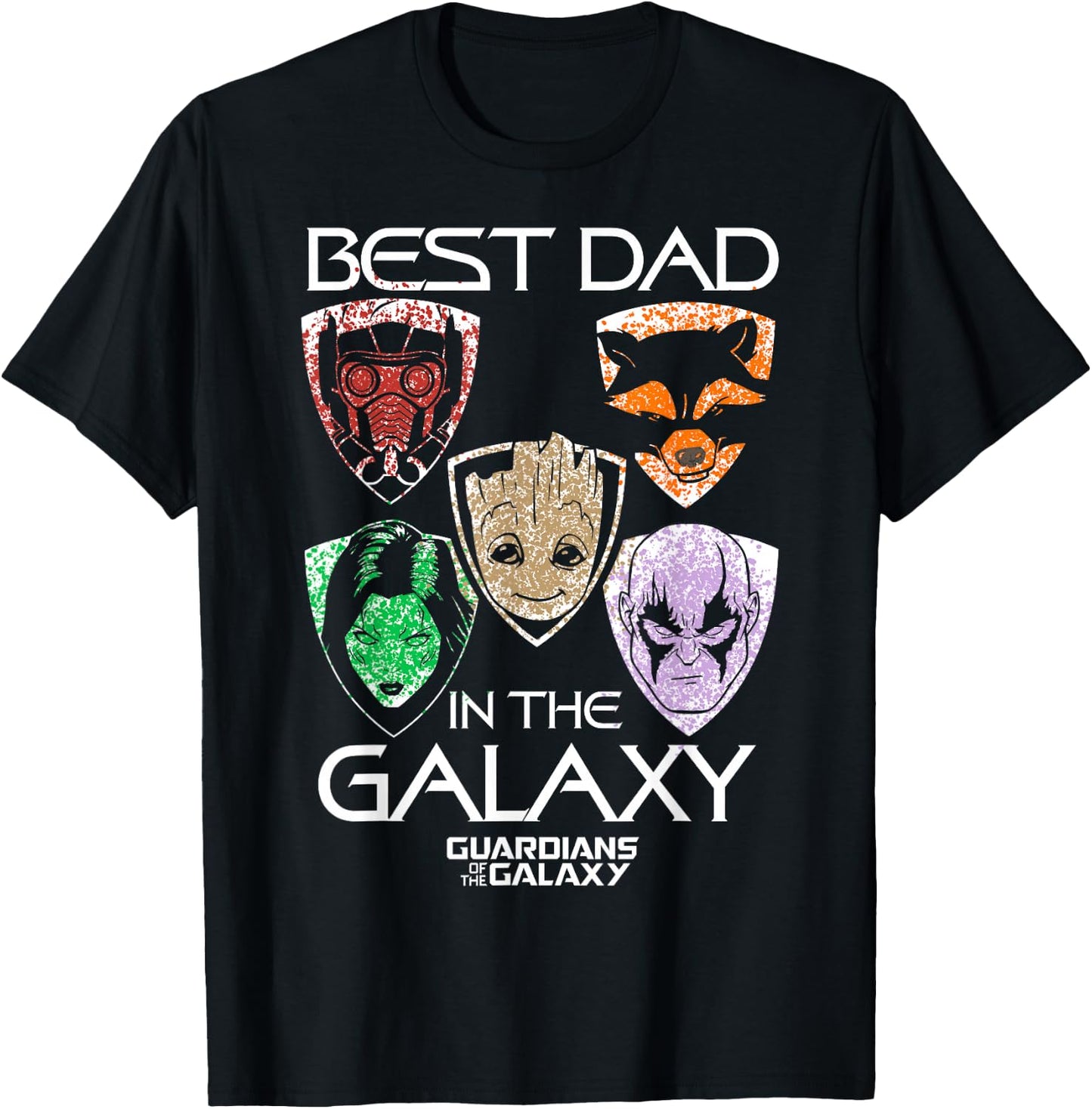 Marvel Guardians of The Galaxy Best Dad Father's Day T-Shirt - T-Shirt | Black