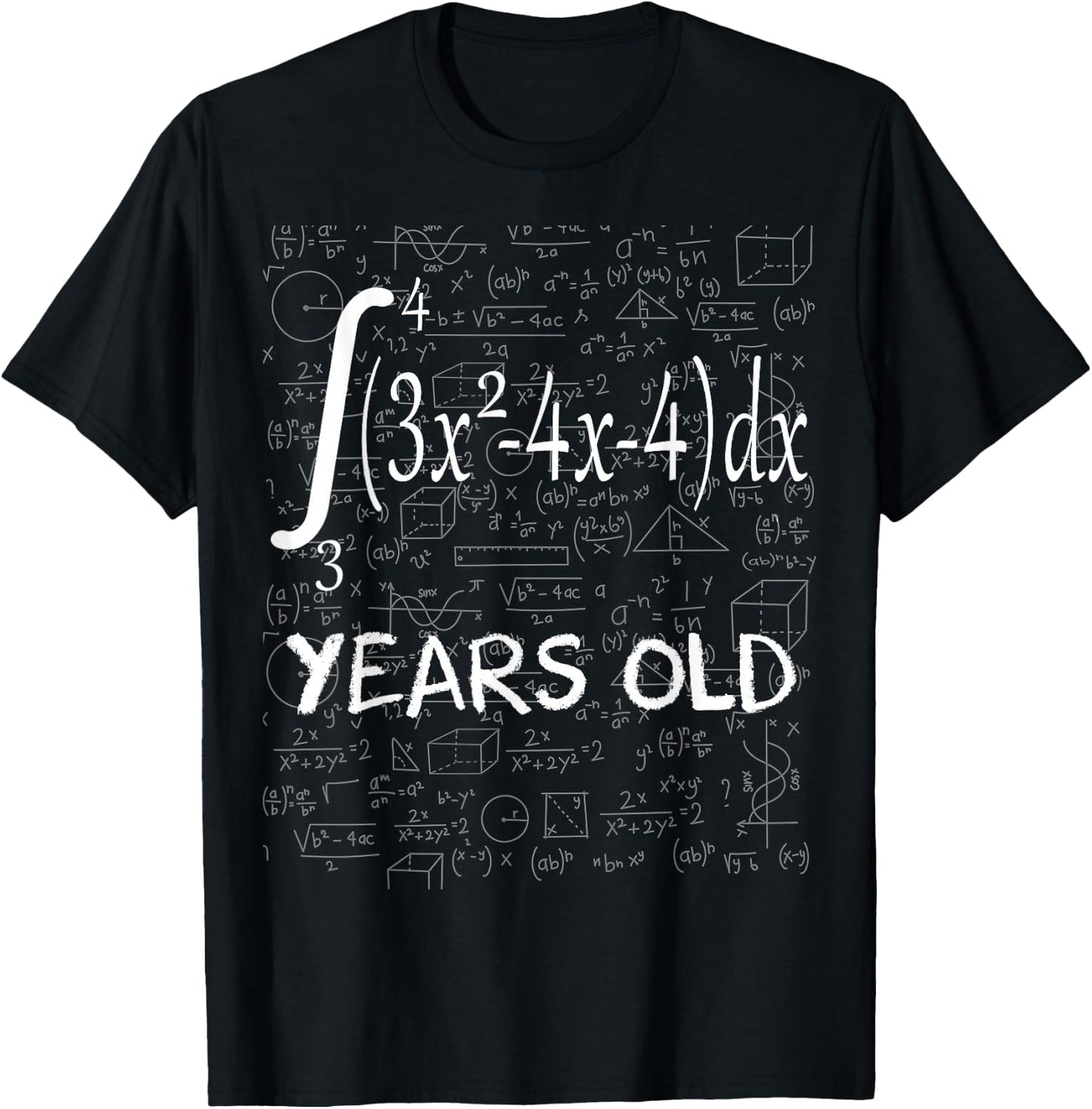Funny Math Geek Integral Calculus 19th Birthday 19 Years Old T-Shirt - T-Shirt | Black