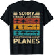 Plane Vintage Airplanes Retro Aviation Airplane Funny Pilot T-Shirt - T-Shirt | Black