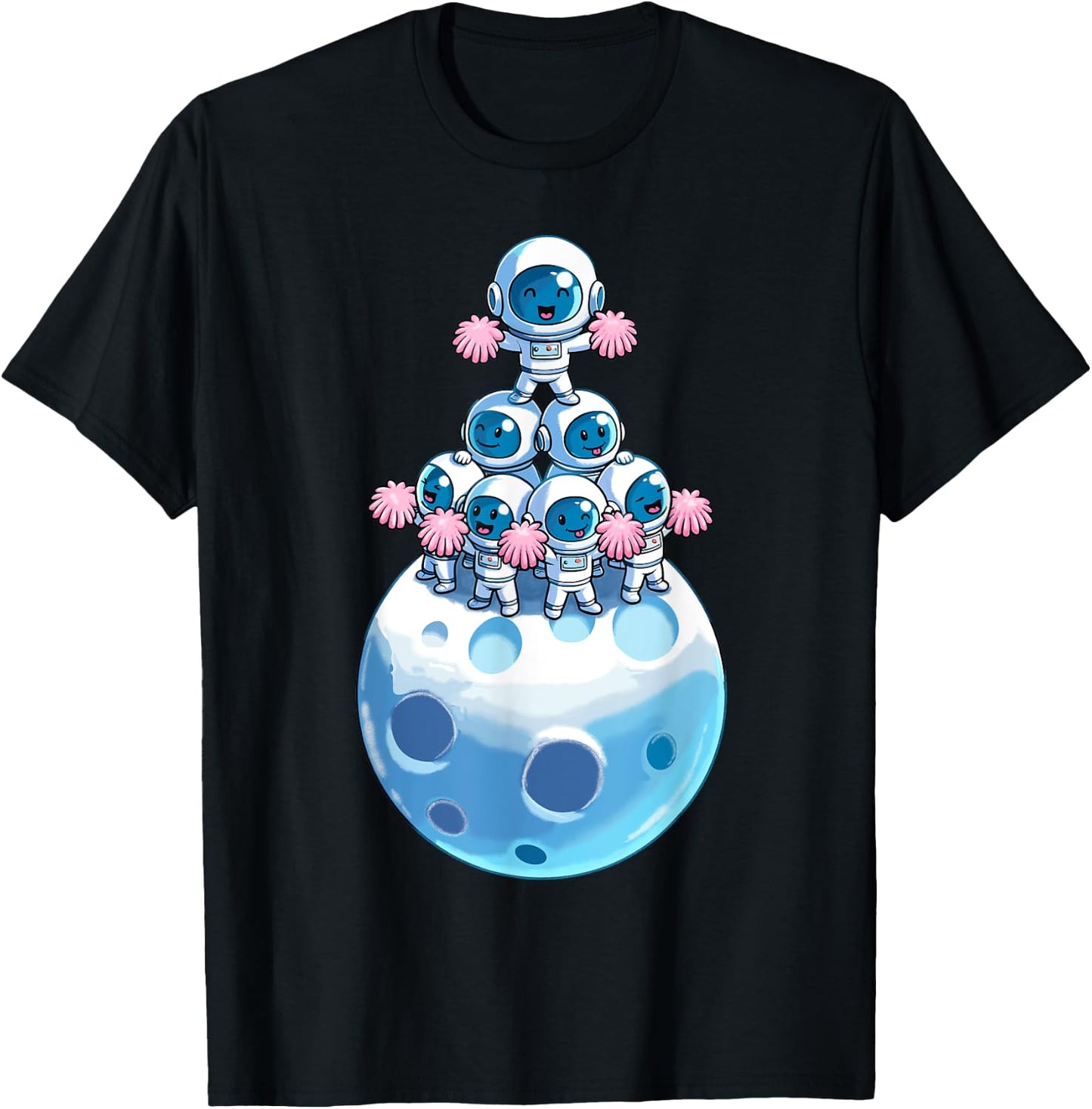 Astronaut Cheerleading Cheerleader Cheer Flyer Kids T-Shirt - T-Shirt | Black