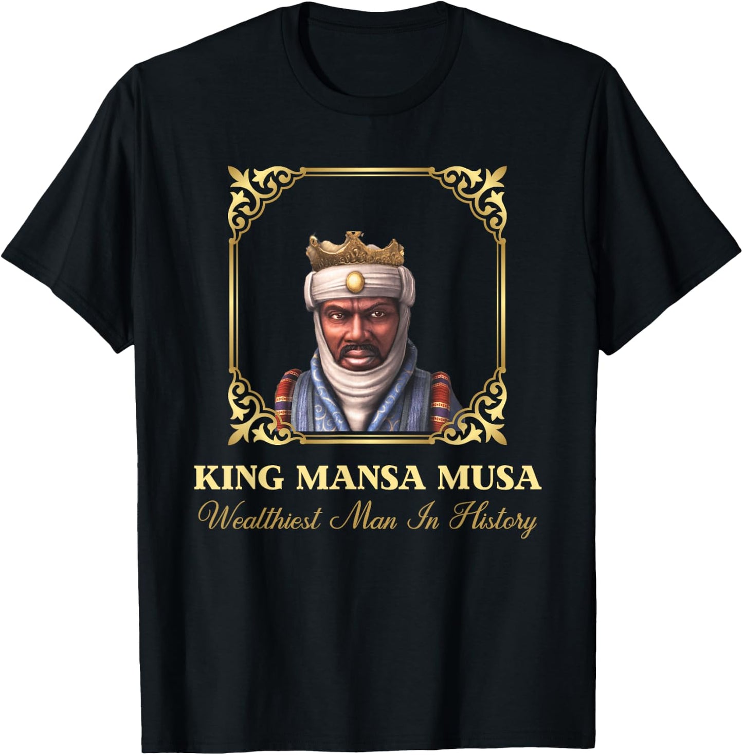 King Mansa Musa Graphic Novelty T-Shirt - T-Shirt | Black