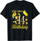 Its My 14th Birthday 14 Year Old Girl Sunflower Butterfly T-Shirt - T-Shirt | Black
