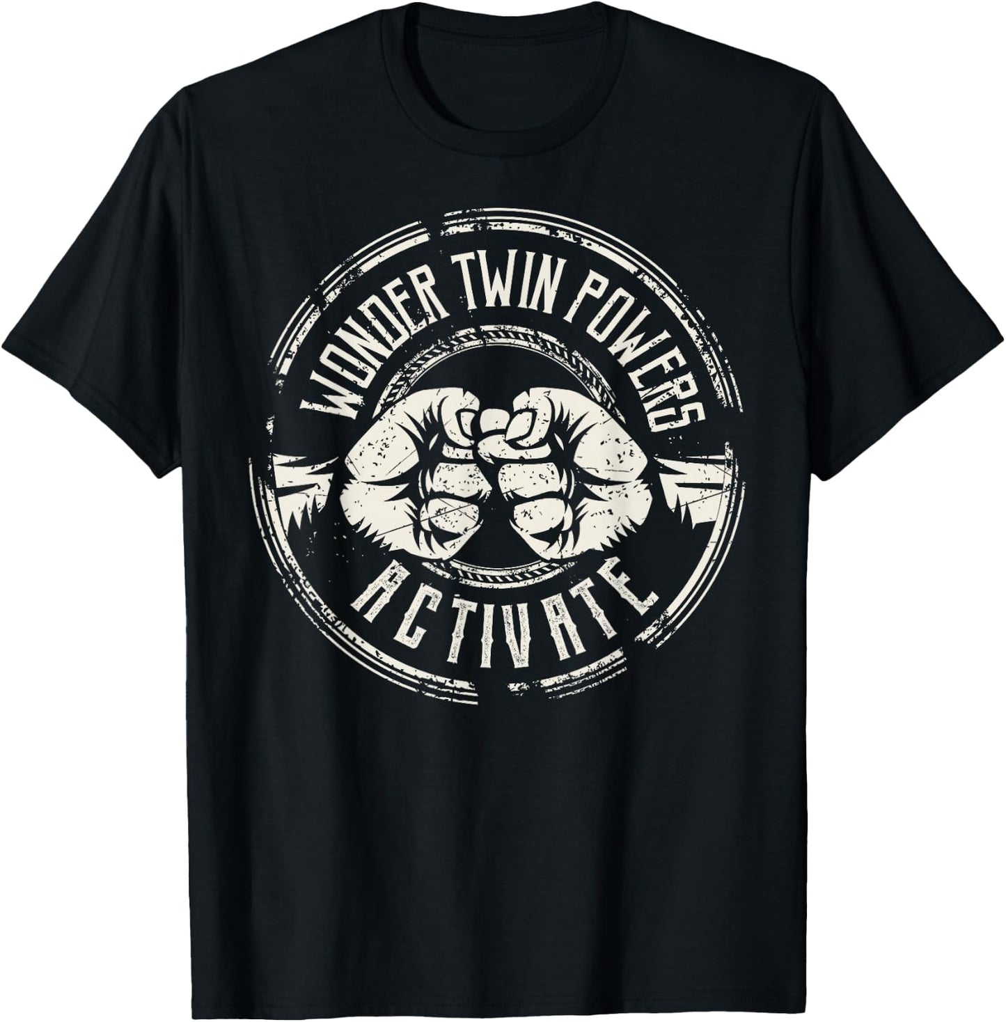 Wonder Twin Power Activated Design, Sibling Design T-Shirt - T-Shirt | Black