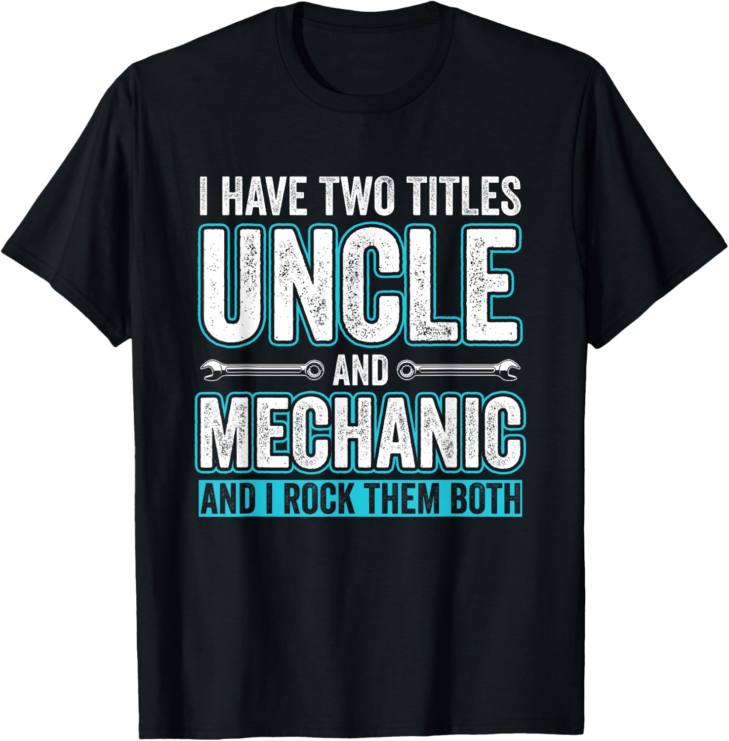 Uncle and Mechanic Funny Garage Fixing Cars Uncle T-Shirt - T-Shirt | Black