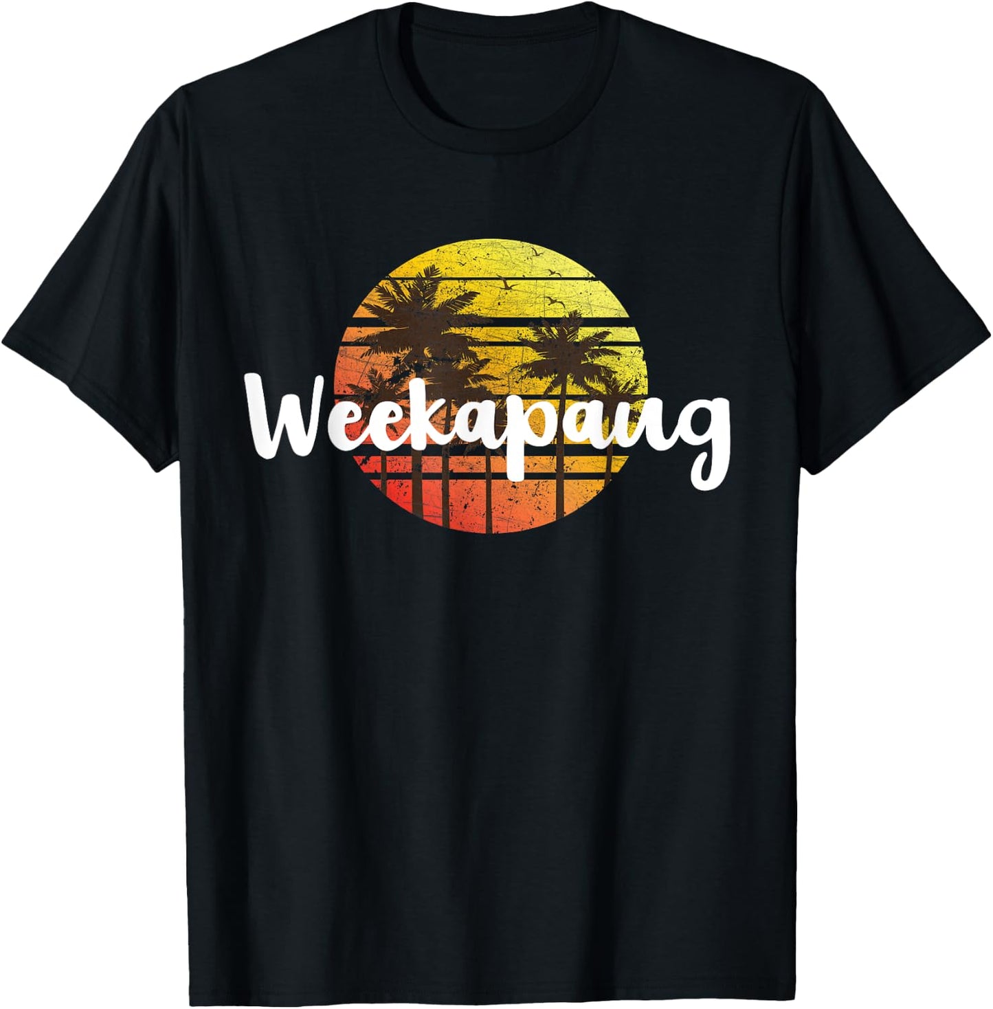 WEEKAPAUG Beach Sunset Vacation Souvenir Shirt Women Kids T-Shirt - T-Shirt | Black