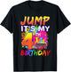 4 Year Old Boy Girl Jump It's My 4th Birthday Trampoline T-Shirt - T-Shirt | Black