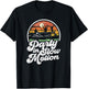 Party In Slow Motion Retro Funny Pontoon Boat Boating Gift T-Shirt - T-Shirt | Black