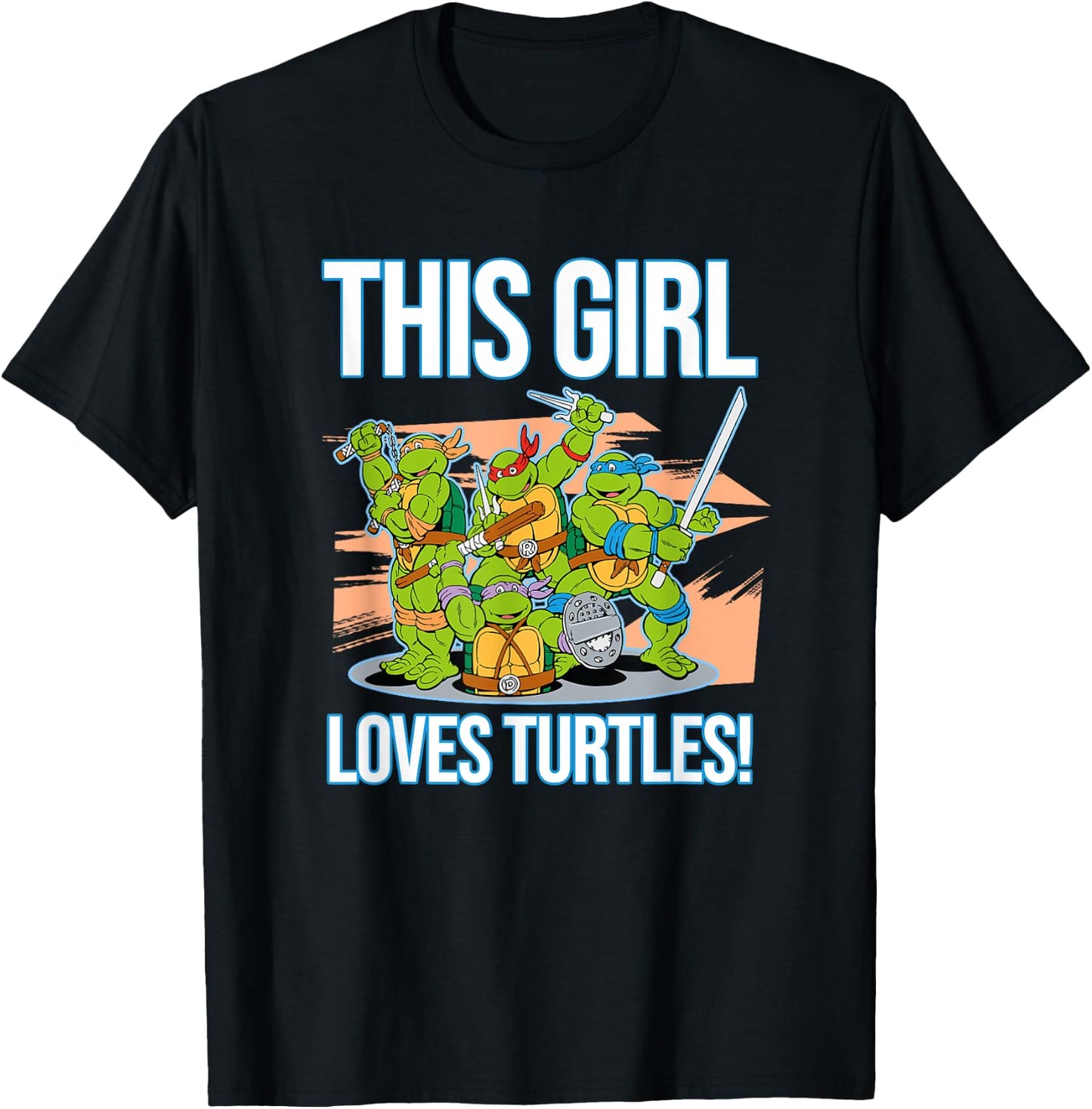 Mademark x Teenage Mutant Ninja Turtles - This Girl Loves Turtles T-Shirt - T-Shirt | Black