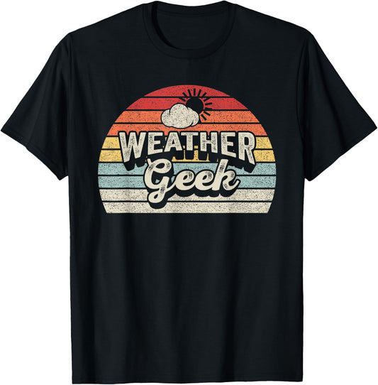 Meteorologist Shirt Vintage Meteorology Weather Forecast T-Shirt - T-Shirt | Black