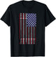 USA Flag Barbell Men T-Shirt - T-Shirt | Black