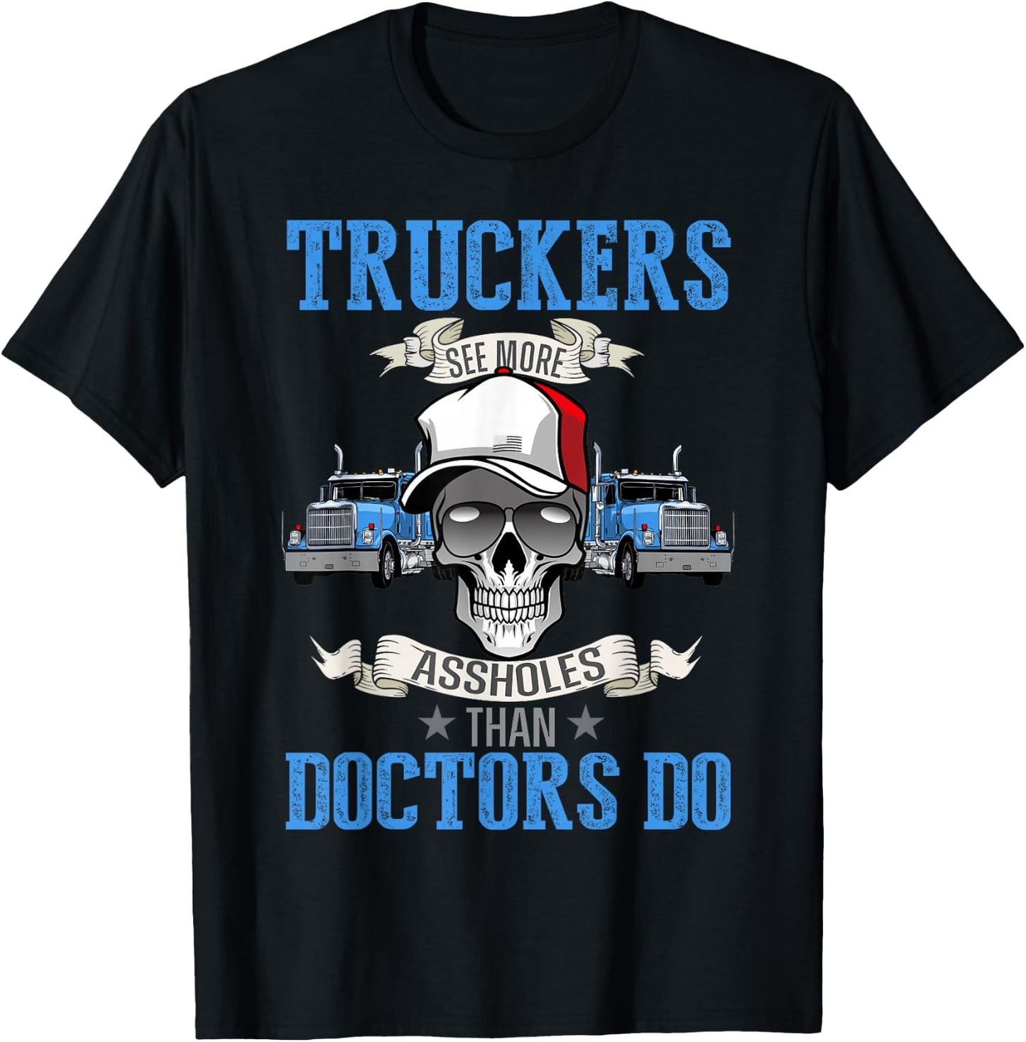 Funny trucker T shirt, Semi Truck Driver | Dad Fathers Day T-Shirt - T-Shirt | Black