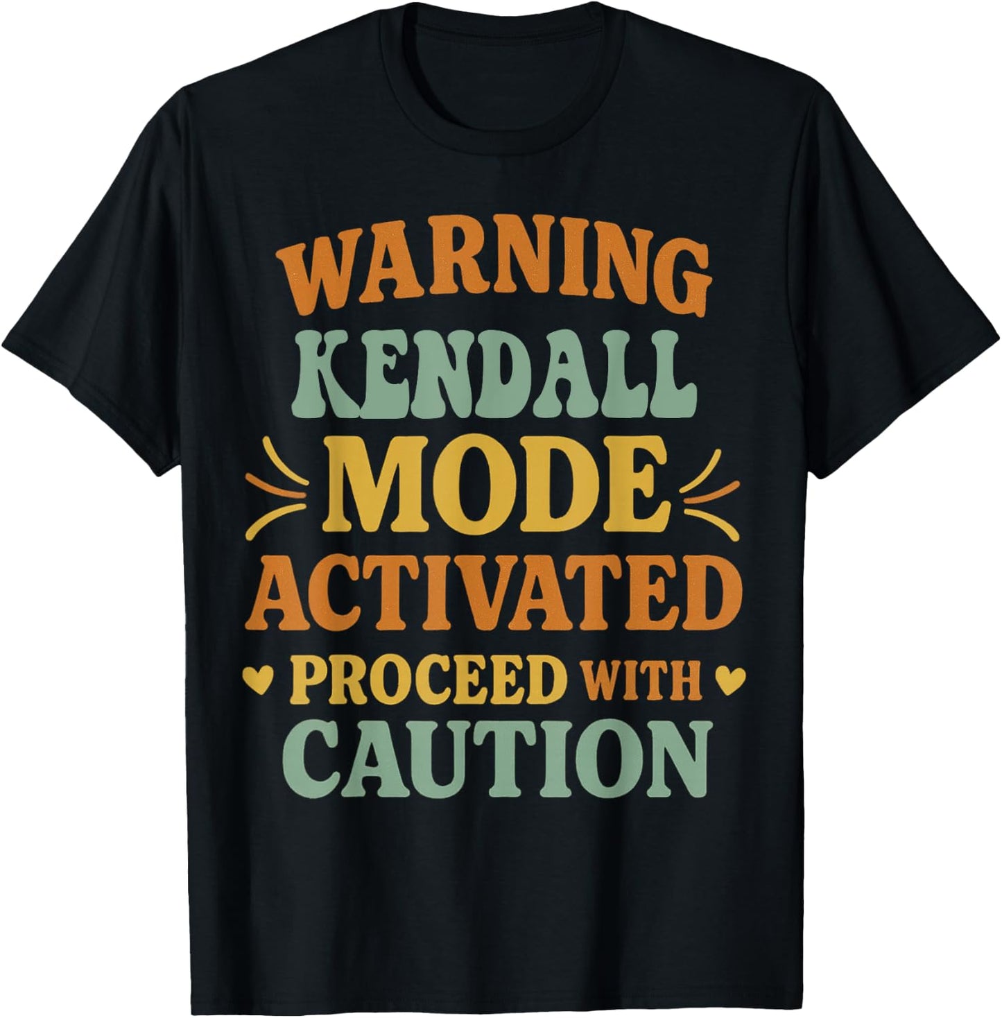 KENDALL Personalized Women's Gift Custom KENDALL T-Shirt - T-Shirt | Black