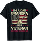 I'm a Dad Grandpa and a Veteran Nothing Scares me T-Shirt - T-Shirt | Black