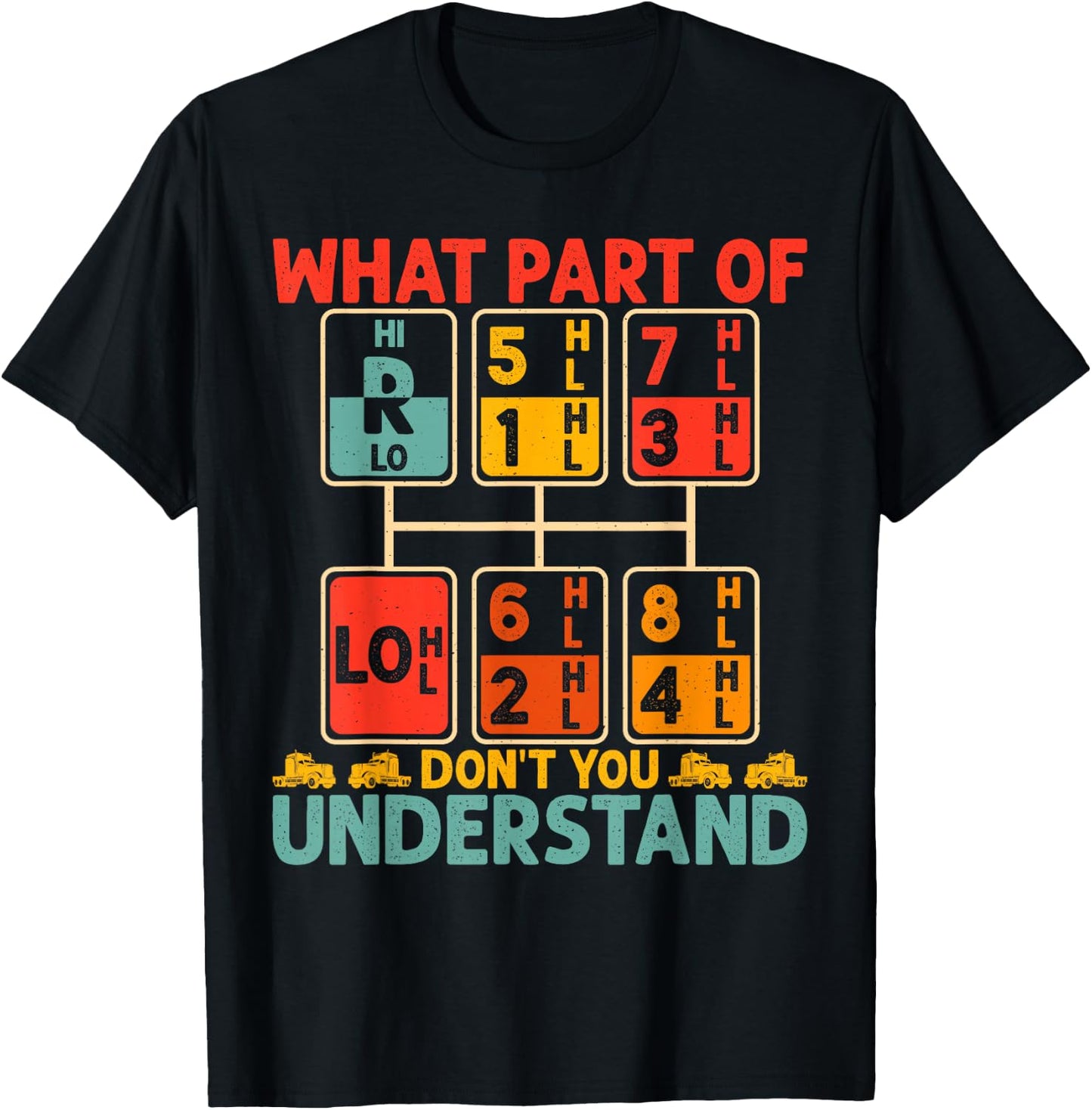 What Part Of Don't You Understand Trucker Truck Driver T-Shirt - T-Shirt | Black