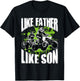 Four Wheelers Like Father Like Son Gift Cool Quad Biking T-Shirt - T-Shirt | Black