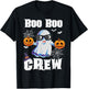 Boo Boo Crew Ghost Nurse Retro Halloween Custome Nursing RN T-Shirt - T-Shirt | Black