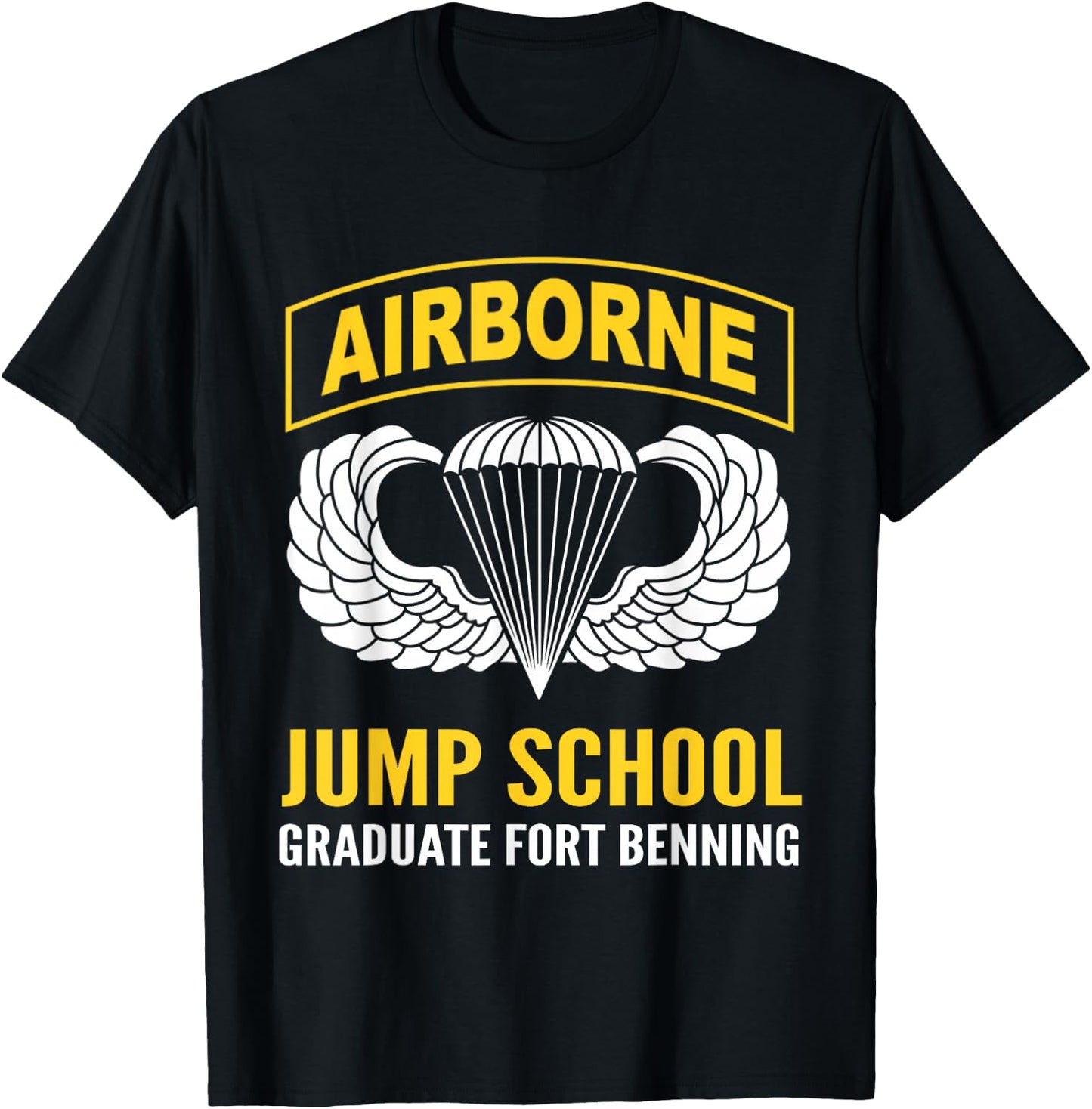 Airborne Jump School Graduate Fort Benning US Veteran T-Shirt - T-Shirt | Black