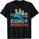Oceans Of Possibilities Summer Reading 2022 Octopus Men Women Kids T-Shirt - T-Shirt | Black