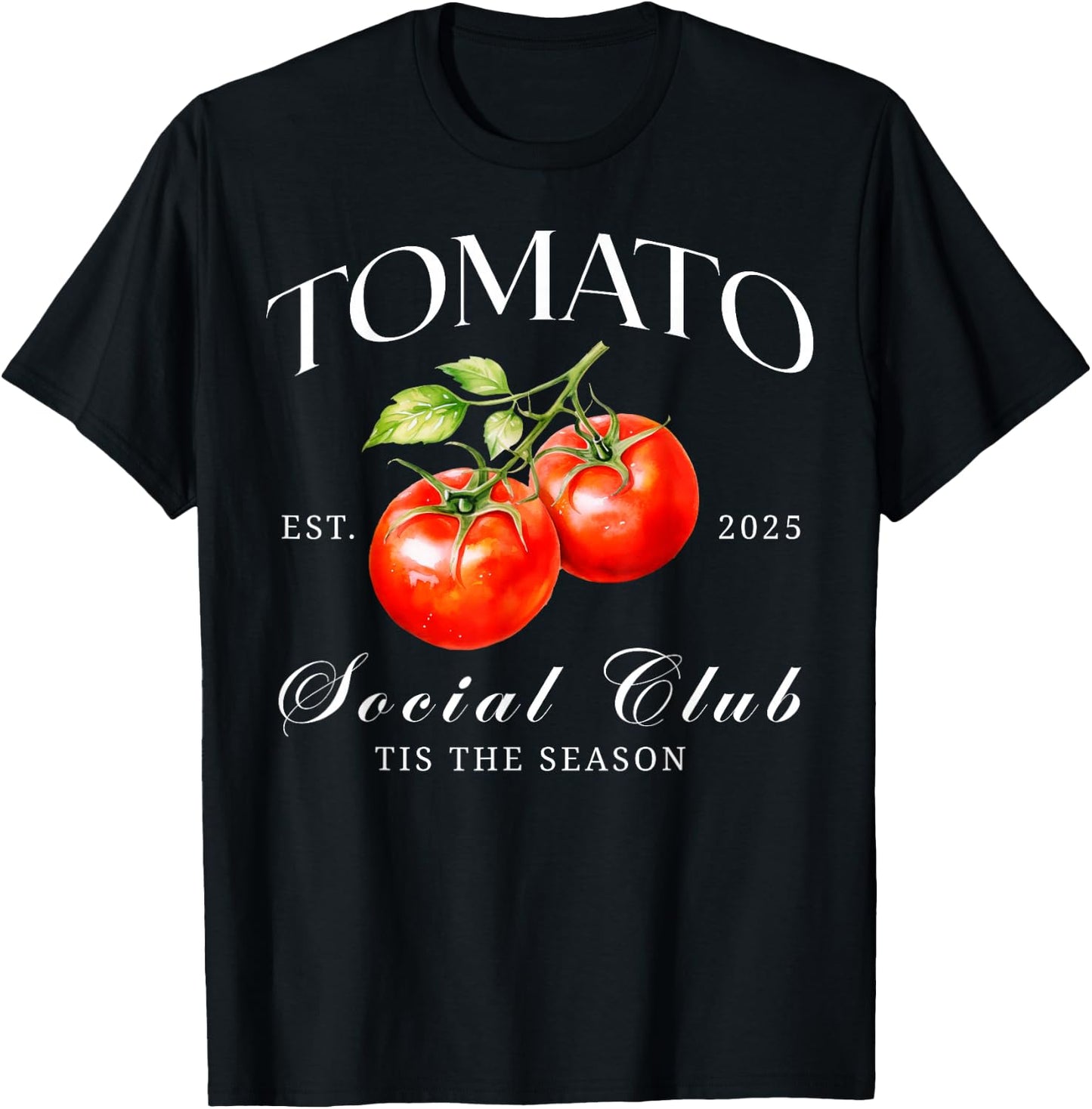 Tomato Season Social Club Gardening Vegetables Farmer T-Shirt - T-Shirt | Black