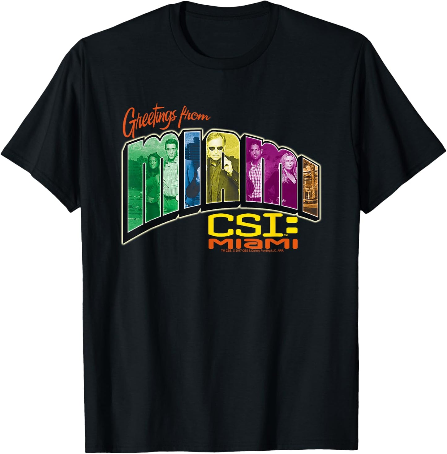 CSI: Miami Greeting From Miami T-Shirt - T-Shirt | Black