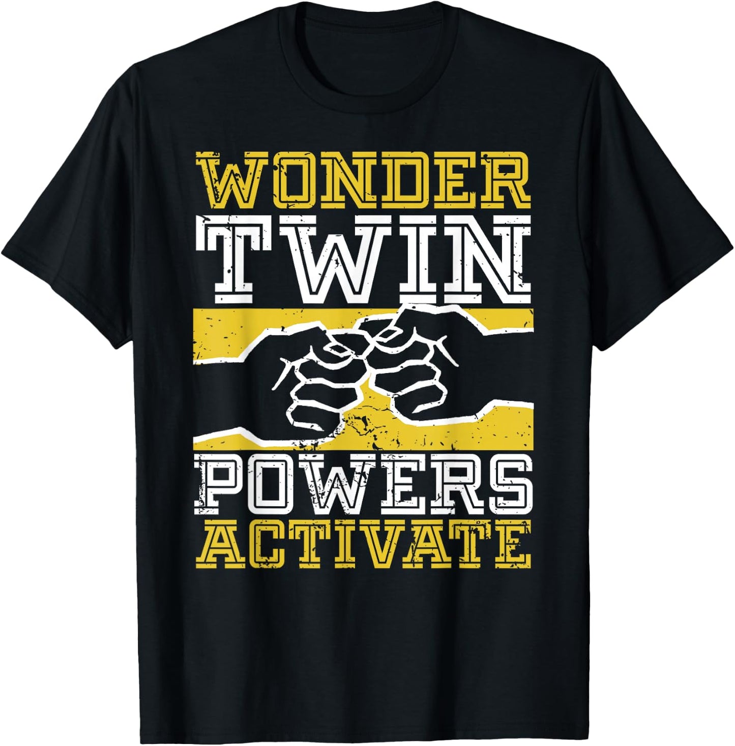 Wonder Twin Power Activated Design, Sibling Design T-Shirt - T-Shirt | Black