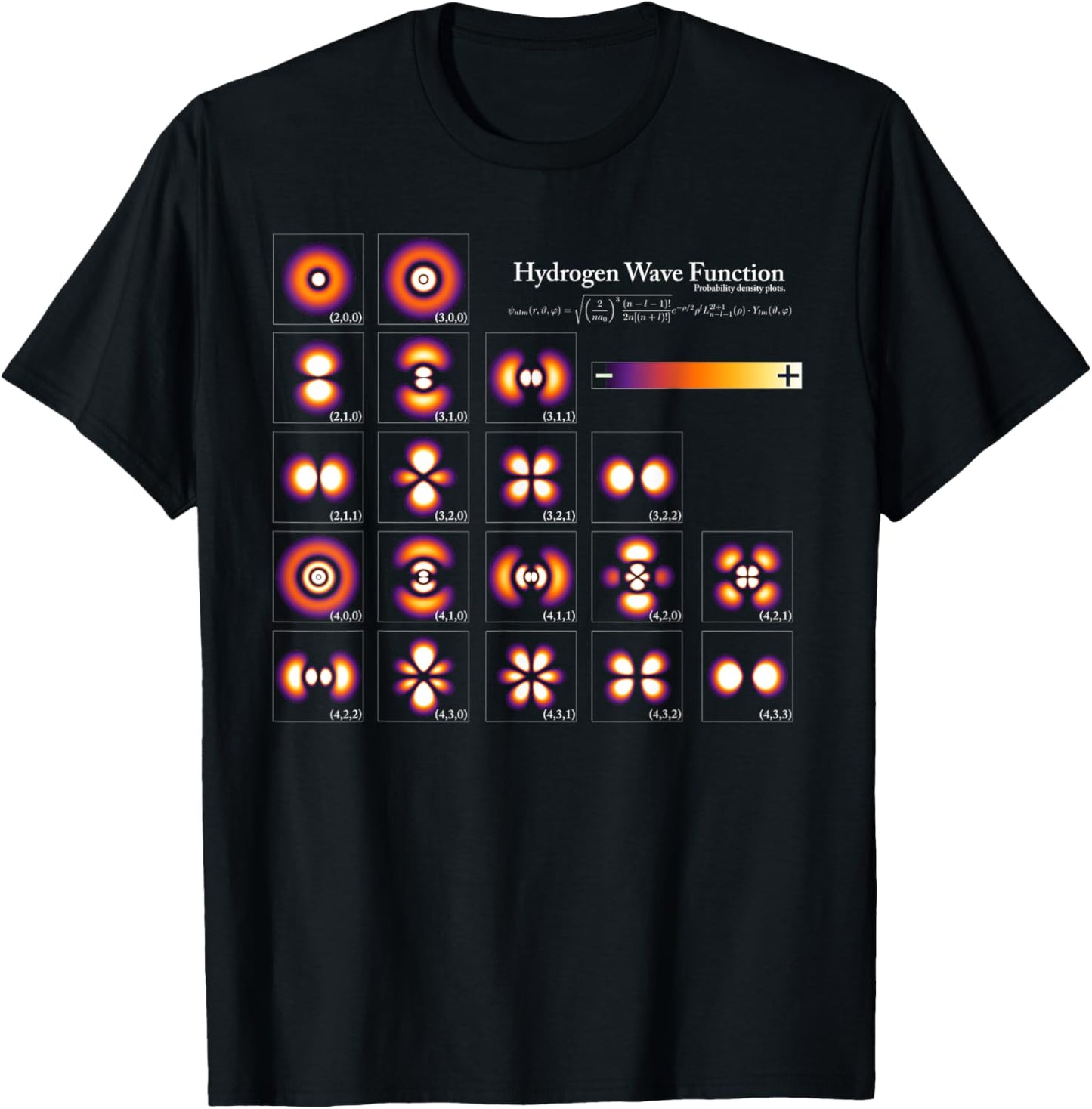 Sheldon Nerdy Hydrogen Wave Function Chemistry Teacher Geek T-Shirt - T-Shirt | Black