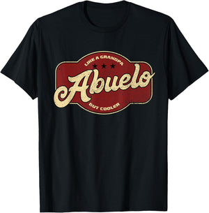 Vintage Abuelo Like Grandpa but Cooler - Abuelo Cuban Small T-Shirt - T-Shirt | Black