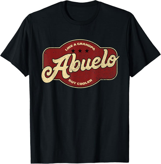 Vintage Abuelo Like Grandpa but Cooler - Abuelo Cuban Small T-Shirt - T-Shirt | Black
