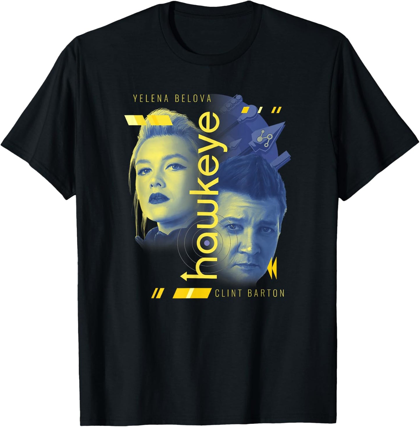 Marvel Hawkeye Yelena And Clint Dual Archers Poster T-Shirt - T-Shirt | Black