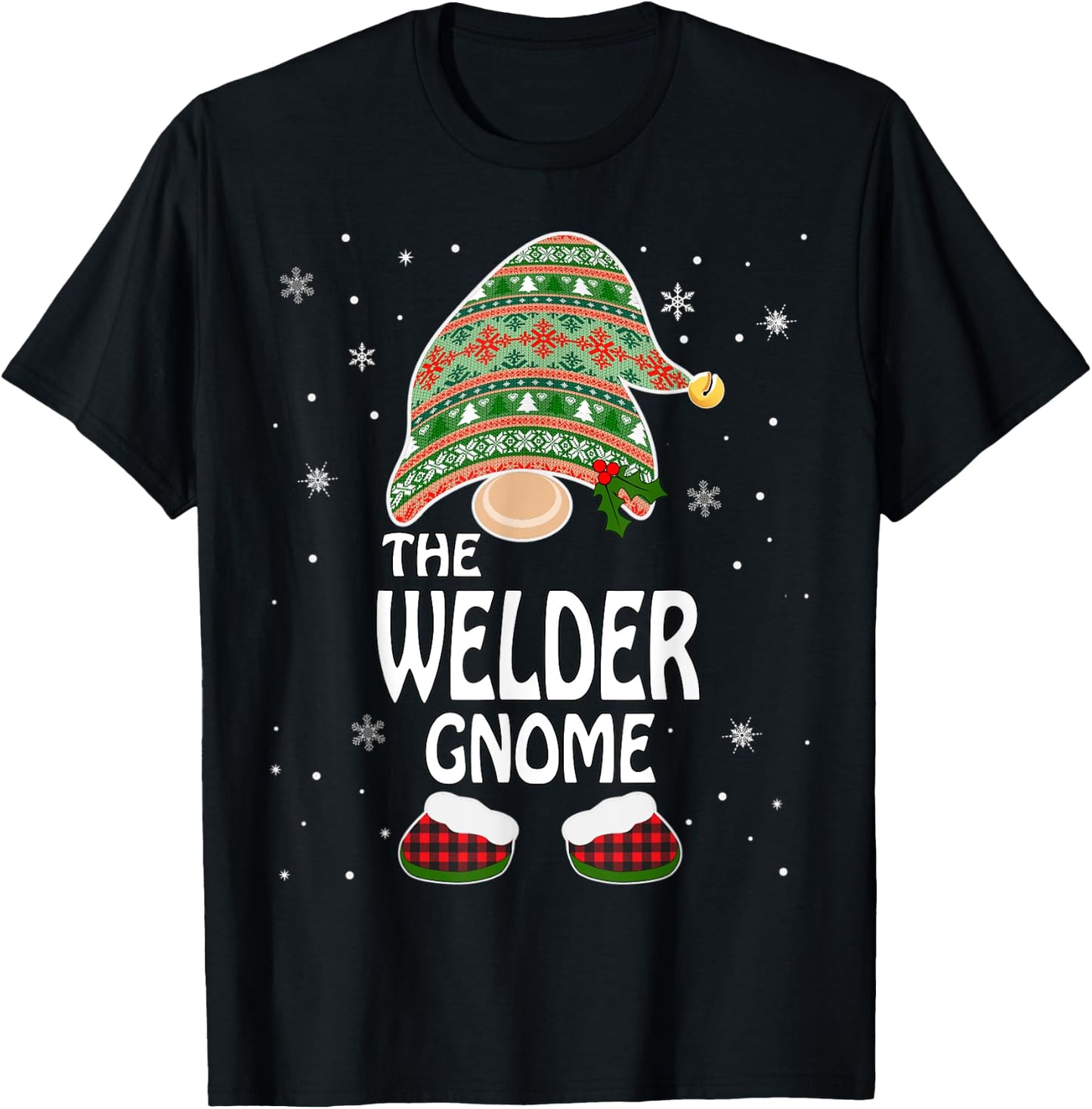Funny Matching Family Costumes The Welder Gnome Christmas T-Shirt - T-Shirt | Black