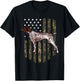 Camo American Flag German Shorthaired Pointer 4th of July T-Shirt - T-Shirt | Black
