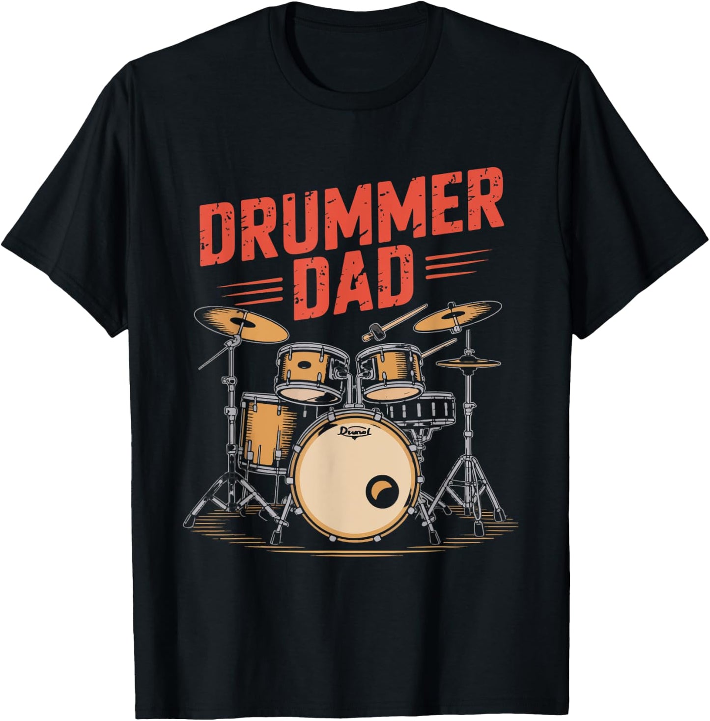 Drummer Dad Gift Drums Funny Daddy T-Shirt - T-Shirt | Black